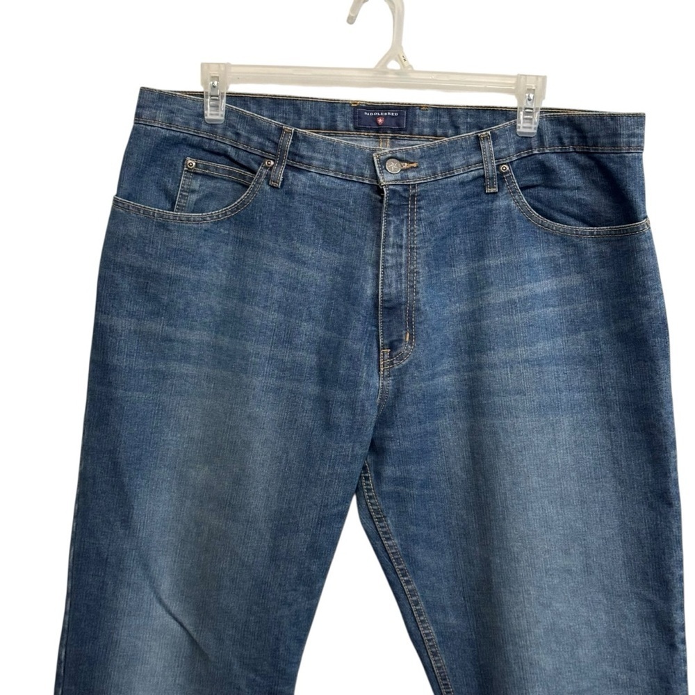 Saddlebred Jeans Size 42 X 32 Adult Mens Dark Blue jeans - Picture 2 of 6